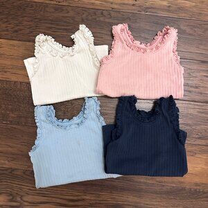 Coop Kids by Pink Chicken Joy Ruffle Tank Bundle 4Y